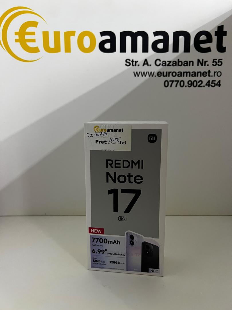 Telefon mobil Xiaomi REDMI Note 17, 128GB, 4GB RAM