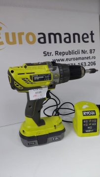 Masina de gaurit si insurubat cu percutie Ryobi R18PD32, 1 acumulator 18V 2Ah, incarcator 1.5A