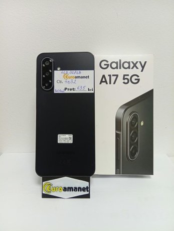 Telefon mobil Samsung Galaxy A17, Dual SIM, 4GB RAM, 128GB, 5G, Black