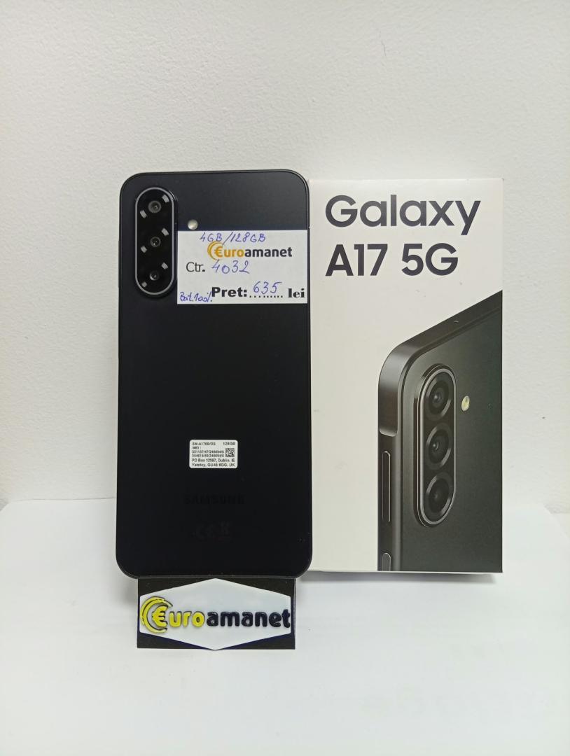 Telefon mobil Samsung Galaxy A17, Dual SIM, 4GB RAM, 128GB, 5G, Black