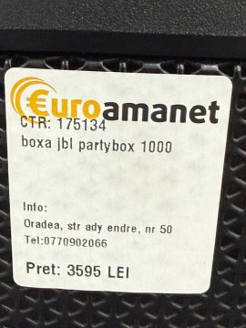 Sistem audio JBL Partybox 1000, JBL Signature Sound, 1100W, DJ Pad, Light Shows, Bass Boost, Bluetooth, USB, True Wireless Stereo - 3