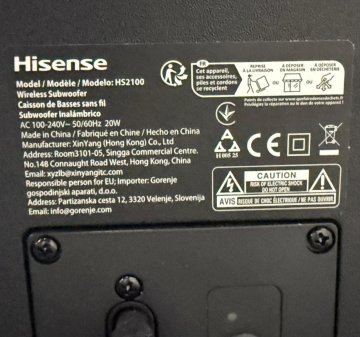 Soundbar Hisense Hs2100, 2.1 Canale, Subwoofer Wireless, 240W, Dolby Audio - 2