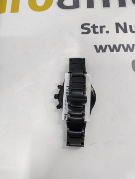 Emporio Armani, Ceas cronograf de otel inoxidabil, Negru - 4
