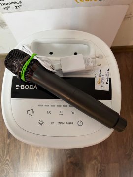 Boxa portabila E-BODA Party 250 Pro, Bluetooth, USB, alb - 2