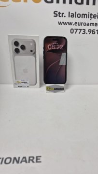 Telefon mobil Apple iPhone 17 Pro, 256GB, 5G, Silver, baterie 100%, 47 cicluri incarcare - 2
