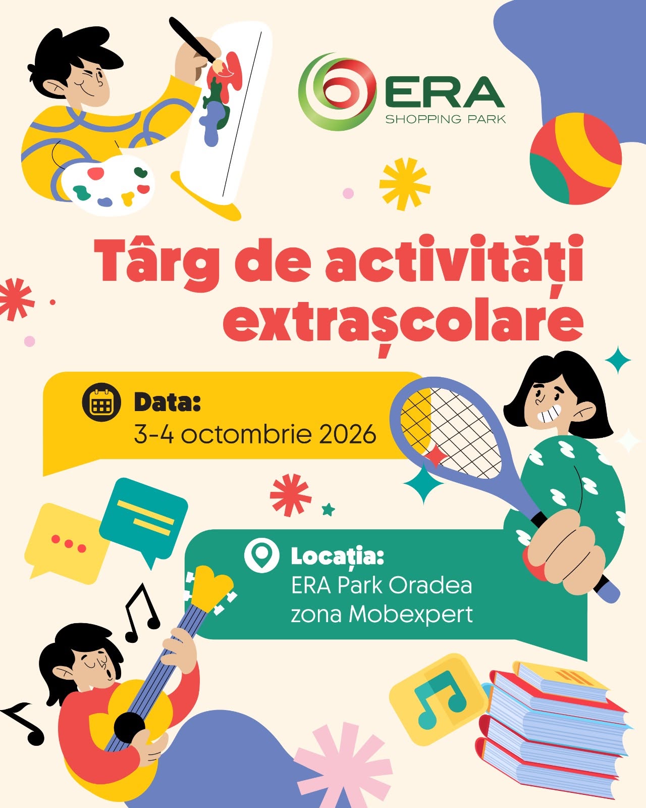 Târg de activități extrașcolare la ERA Park Oradea!
